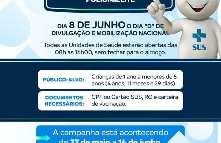 💉 Vacinação Contra Poliomielite em Santa Terezinha de Itaipu: Participe do Dia D Neste Sábado!