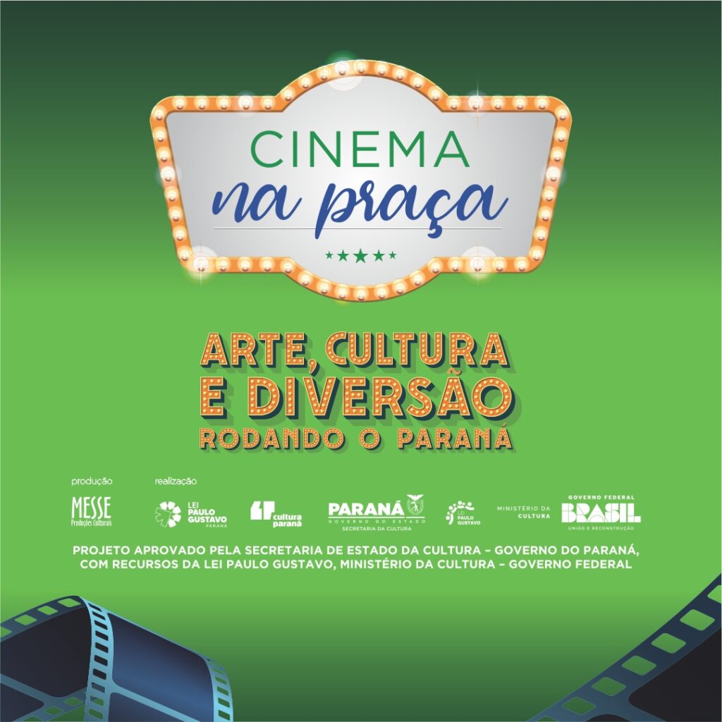 Arte, Cultura e Diversão Rodando o Paraná!
 E dia 27/06/2024 vai ser a vez de Diamante D'Oeste receber o Projeto CIMEMA NA PRAÇA
 Município de Diamant