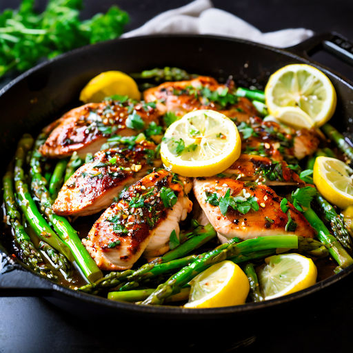 Frango com Aspargos e Limão: Receita Leve e Saborosa 🍋 | Prato Saudável e Fácil!