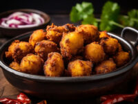 Potato Dumplings Stuffed with Minced Meat and Indian Spices