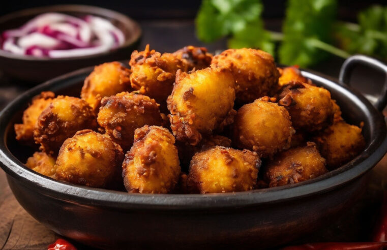 Receita de Bolinhos de Batata Recheados com Carne Moída e Especiarias Indianas