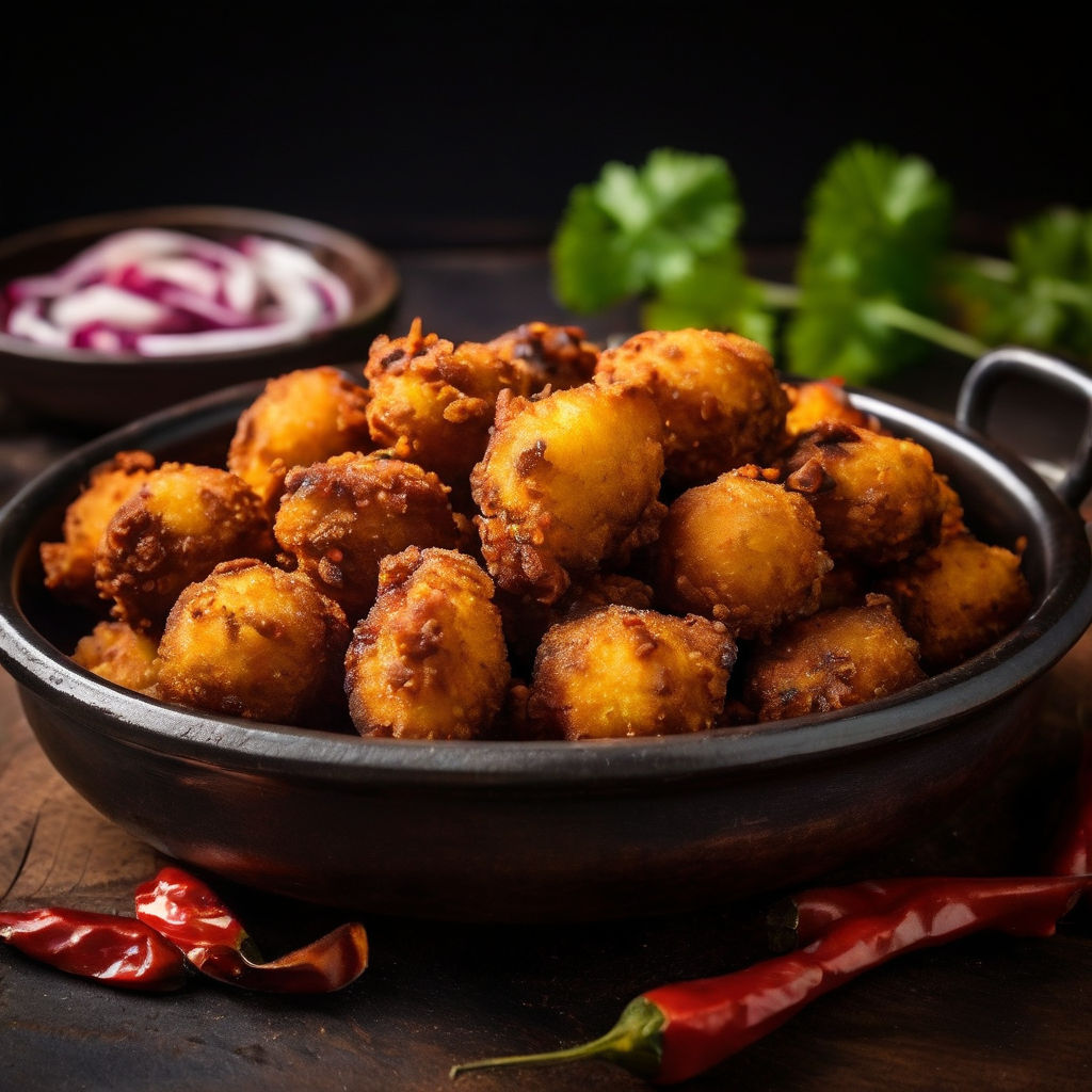 Receita de Bolinhos de Batata Recheados com Carne Moída e Especiarias Indianas