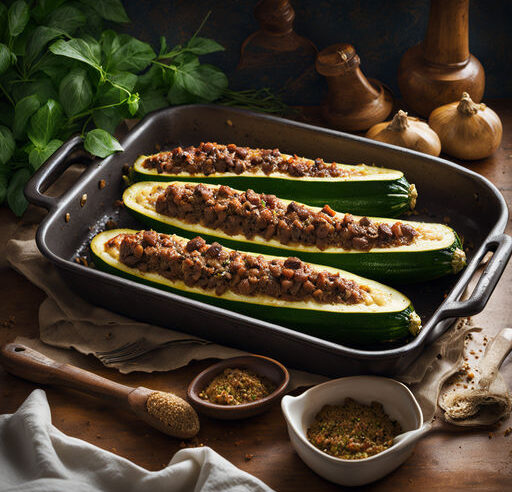 🥒 Receita de Abobrinhas Recheadas com Carne Moída e Queijo: Delícia Assada! 😋