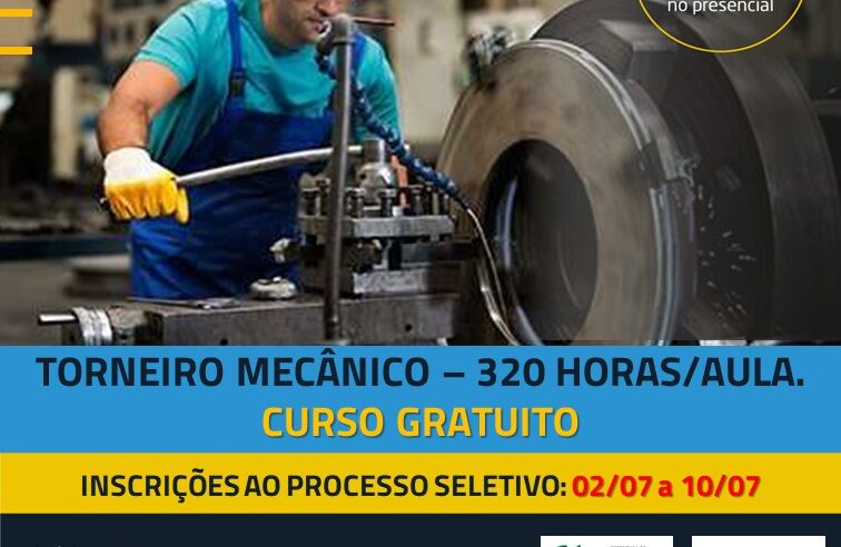 🔧 Curso Gratuito de Torneiro Mecânico em Marechal Cândido Rondon: Inscrições Abertas! 🔧