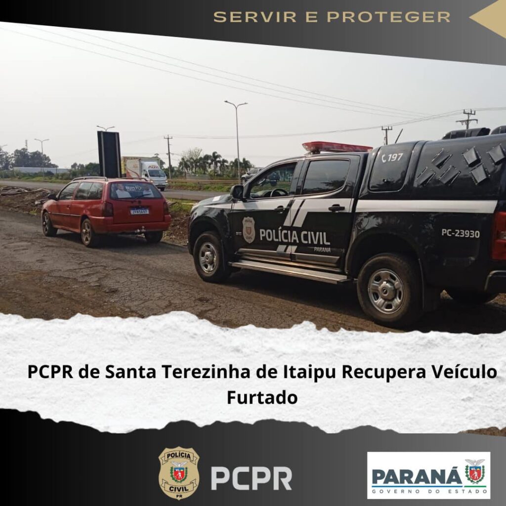 Na data de hoje, a Polícia Civil de Santa Terezinha de Itaipu recuperou um veículo Volkswagen Parati que havia sido furtado durante a madrugada.

Segu