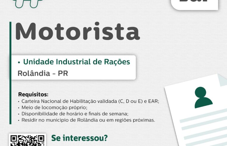 Oportunidade Imperdível: Vagas na Lar Cooperativa para Unidade de Rações em Rolândia 🌟📈