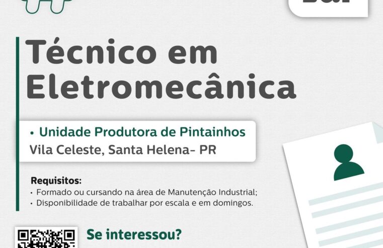 Vaga Aberta para Técnico em Eletromecânica na Lar Cooperativa – Inscreva-se Já!