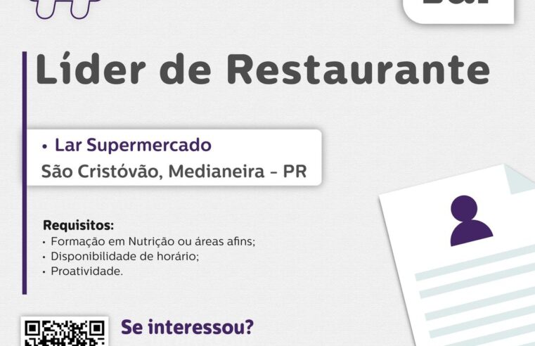 Oportunidade Imperdível: Vaga para Líder de Restaurante em São Cristóvão! 🍴✨