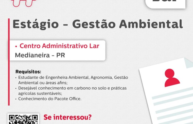 Vaga de Estágio em Gestão Ambiental em Medianeira: Inscrições Até 02/10! Não Perca!