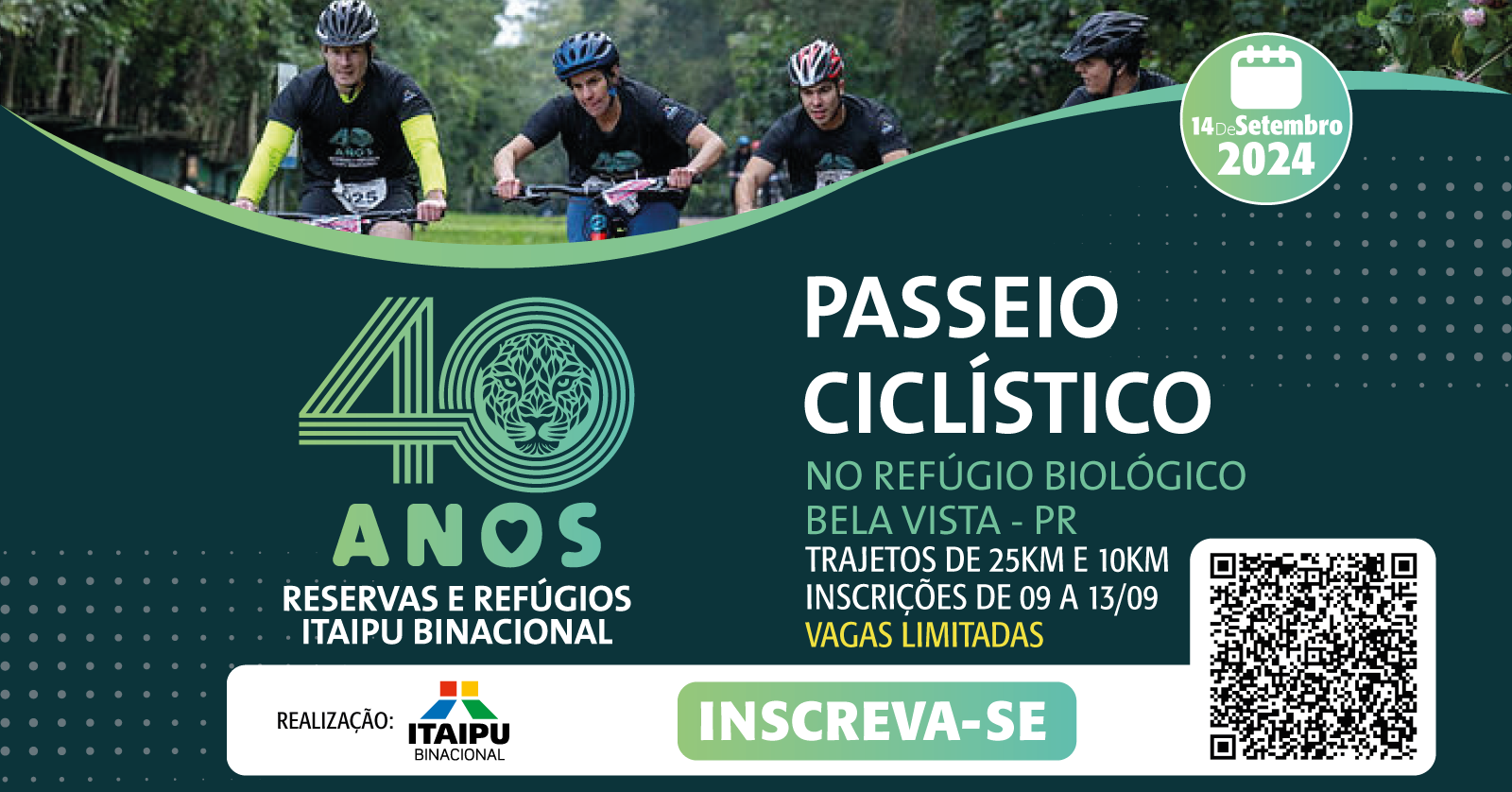 🚴‍♂️ Última Chance! Inscrições Grátis para Passeio Ciclístico no Refúgio Bela Vista até 13/09! 🌳