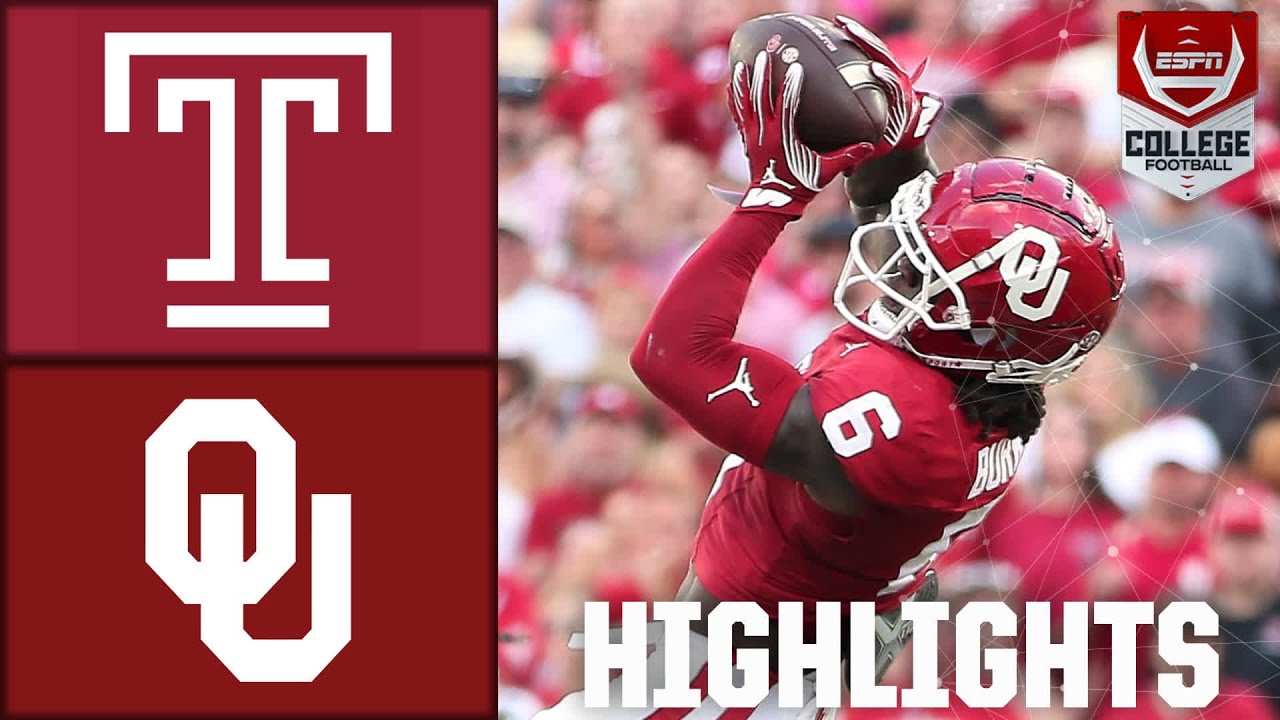 Temple Owls vs. Oklahoma Sooners | Full Game Highlights | ESPN College Football