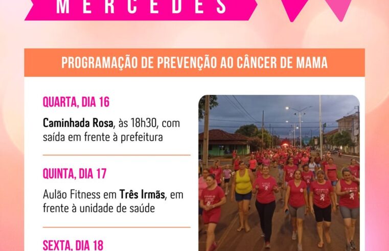 Participe da Caminhada Rosa e Ações de Outubro Rosa em Mercedes!