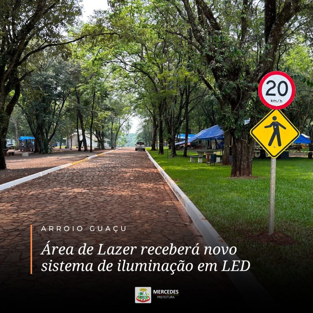 Está publicado o Processo Licitatório n.º 162/2024 para a instalação de um novo sistema de iluminação em LED na Área de Lazer Mathias Weber, do Arroio