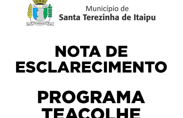 Santa Terezinha de Itaipu desmente rumores sobre TEAcolhe