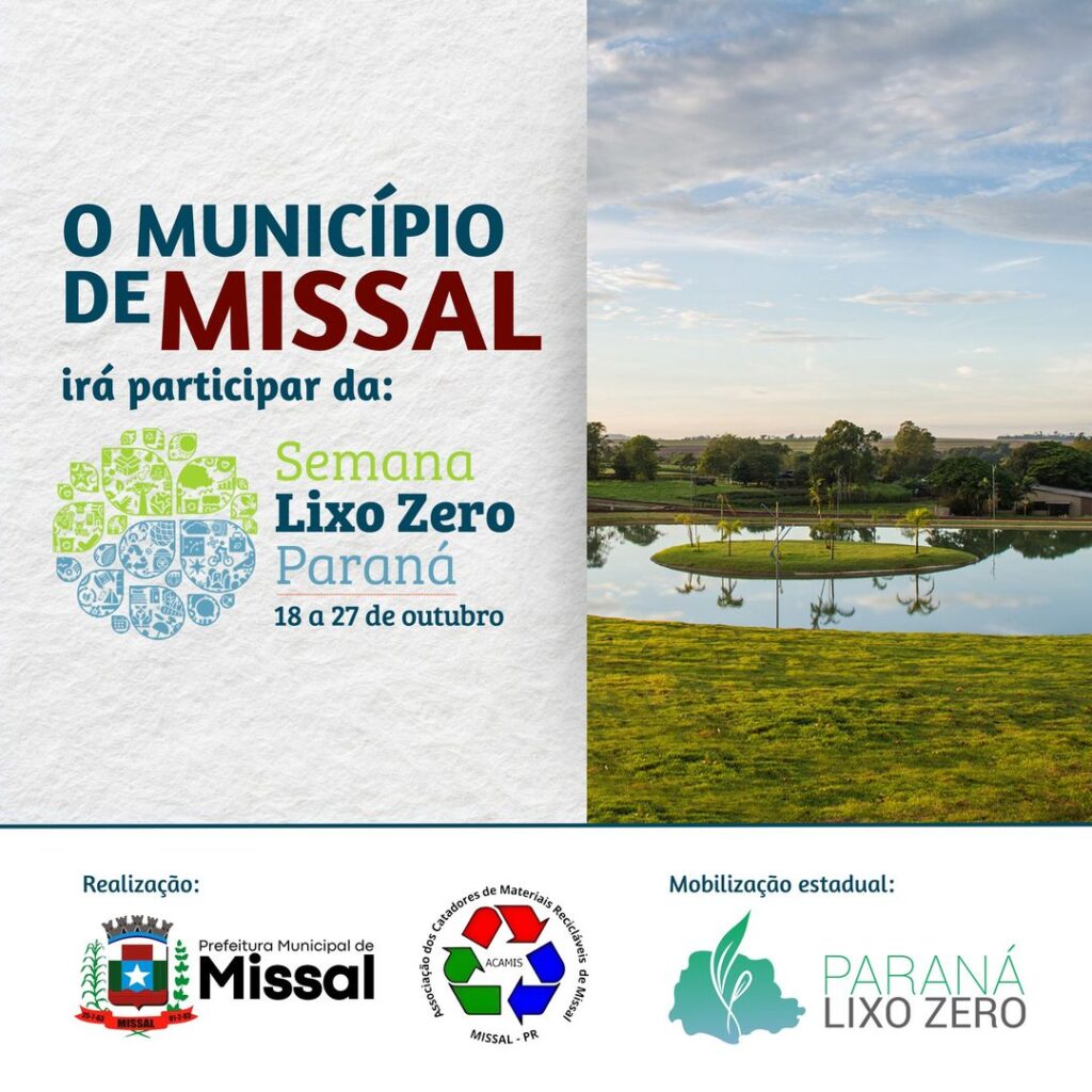 SEMANA LIXO ZERO
 Entre os dias 18 e 27 de outubro, diversas ações serão realizadas. E você vai saber de tudo pelos nossos canais oficiais