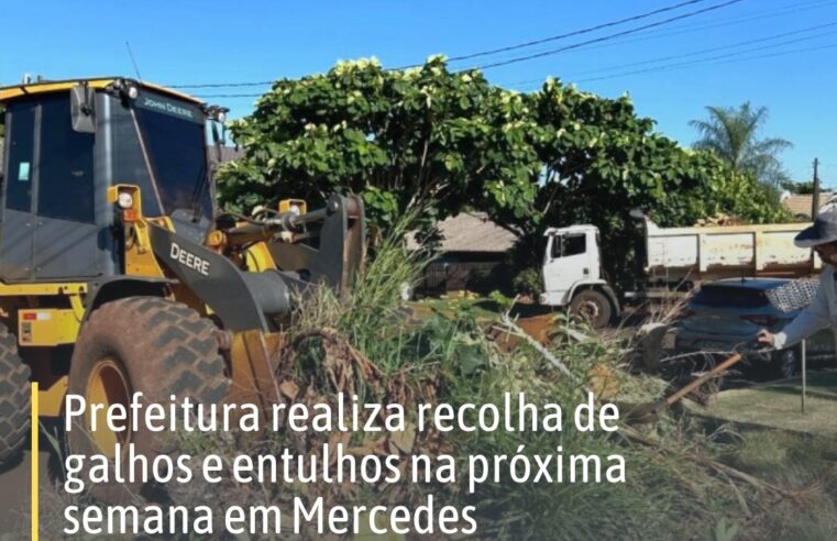 Última chance! Recolha de entulhos em Mercedes começa dia 21