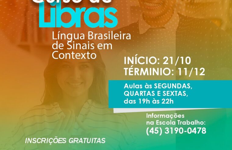 Aprenda Libras e facilite a comunicação a partir de 21/10!