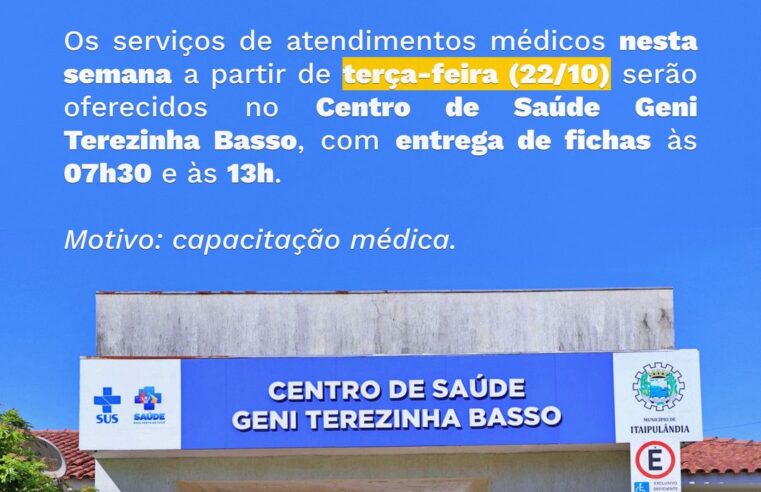 Atendimento médico em Itaipulândia com horário especial