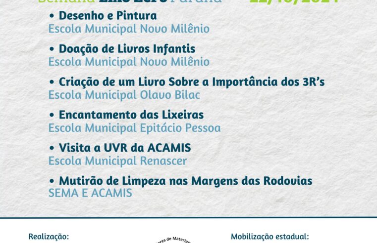 Programação imperdível da Semana Lixo Zero em Missal