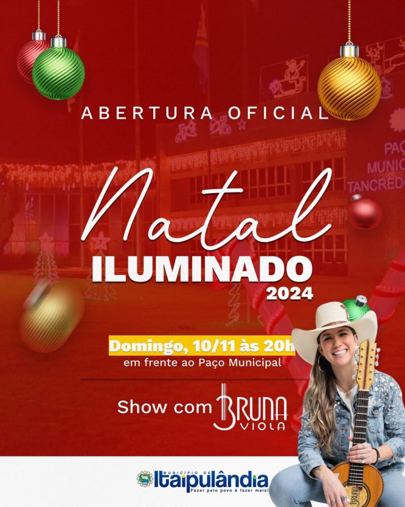 #FESTIVIDADES  Itaipulândia se prepara para o Natal Iluminado

A magia do Natal está prestes a tomar conta de Itaipulândia com a abertura oficial do N