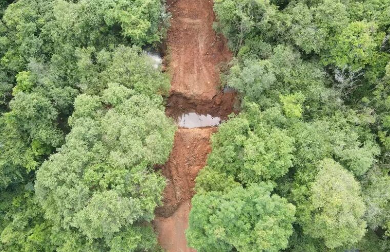 Maior ponte de Santa Terezinha de Itaipu já está em construção