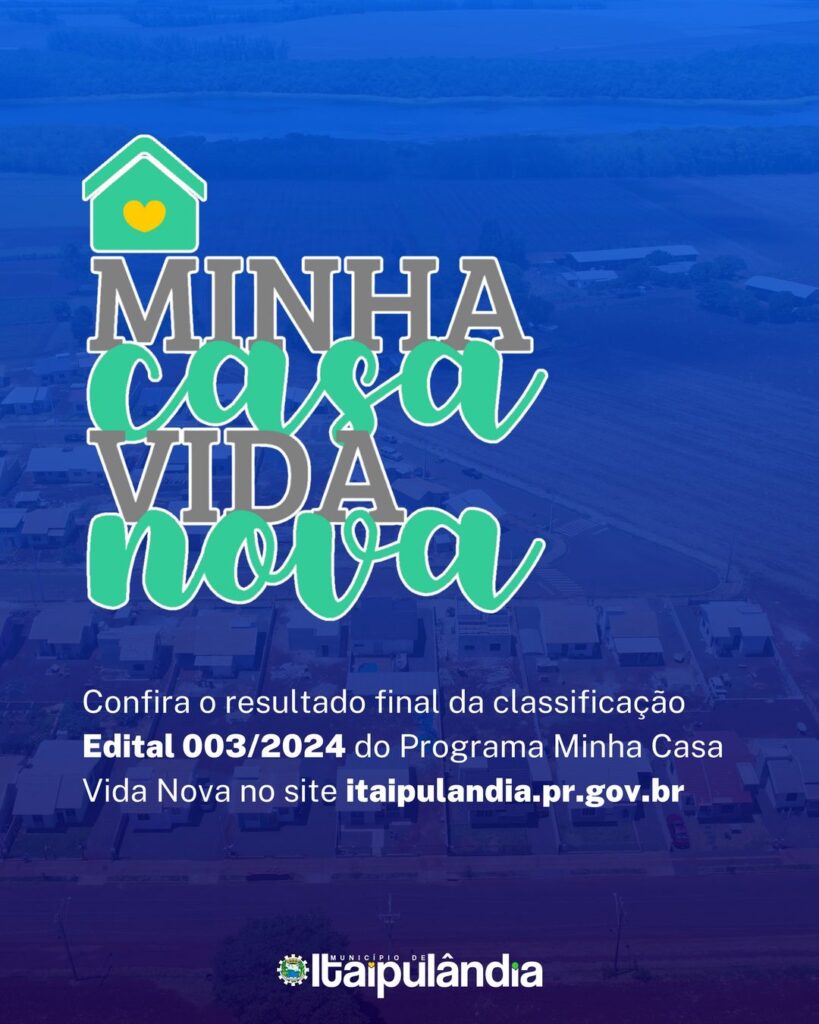 #MINHACASAVIDANOVAConfira a Classificação Final! 

Do Programa Minha Casa Vida Nova, referente ao Edital nº 003/2024, já está disponível! Veja sua col