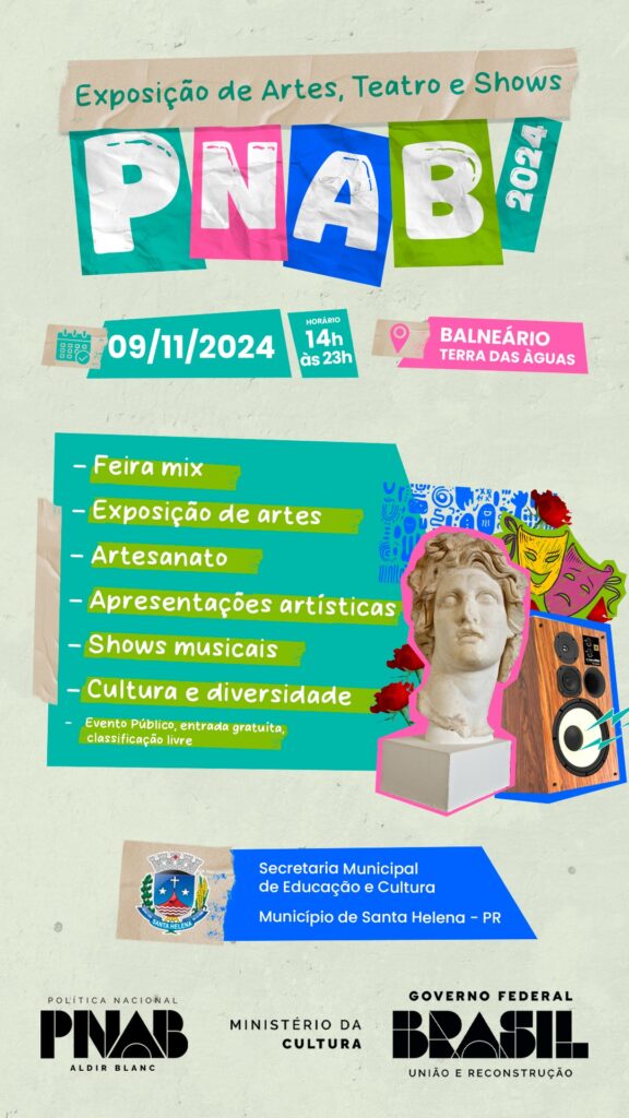 Santa Helena realiza Circuito de Exposição de Artes e Artistas com incentivos do Programa Nacional Aldir Blanc

A Prefeitura de Santa Helena, através