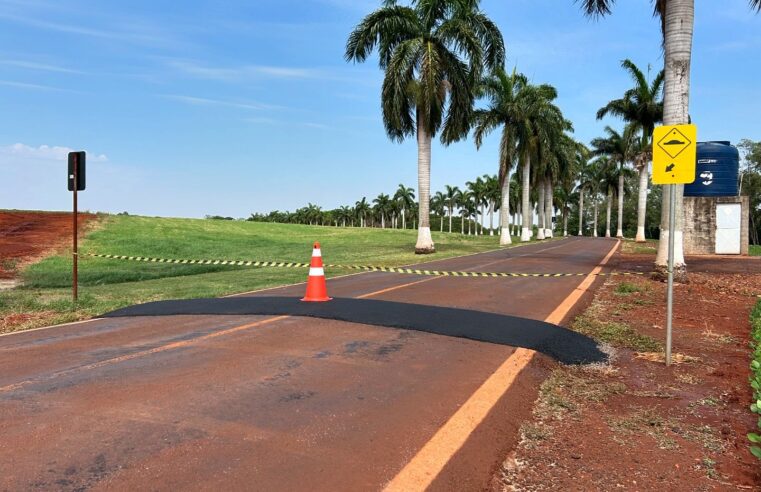 Cinco novas lombadas aumentam a segurança em Mercedes