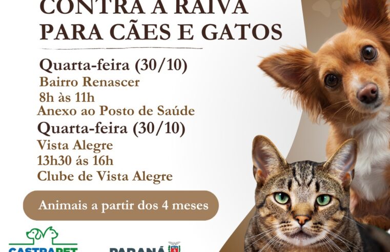 Vacinação contra raiva em Missal: não perca essa chance!