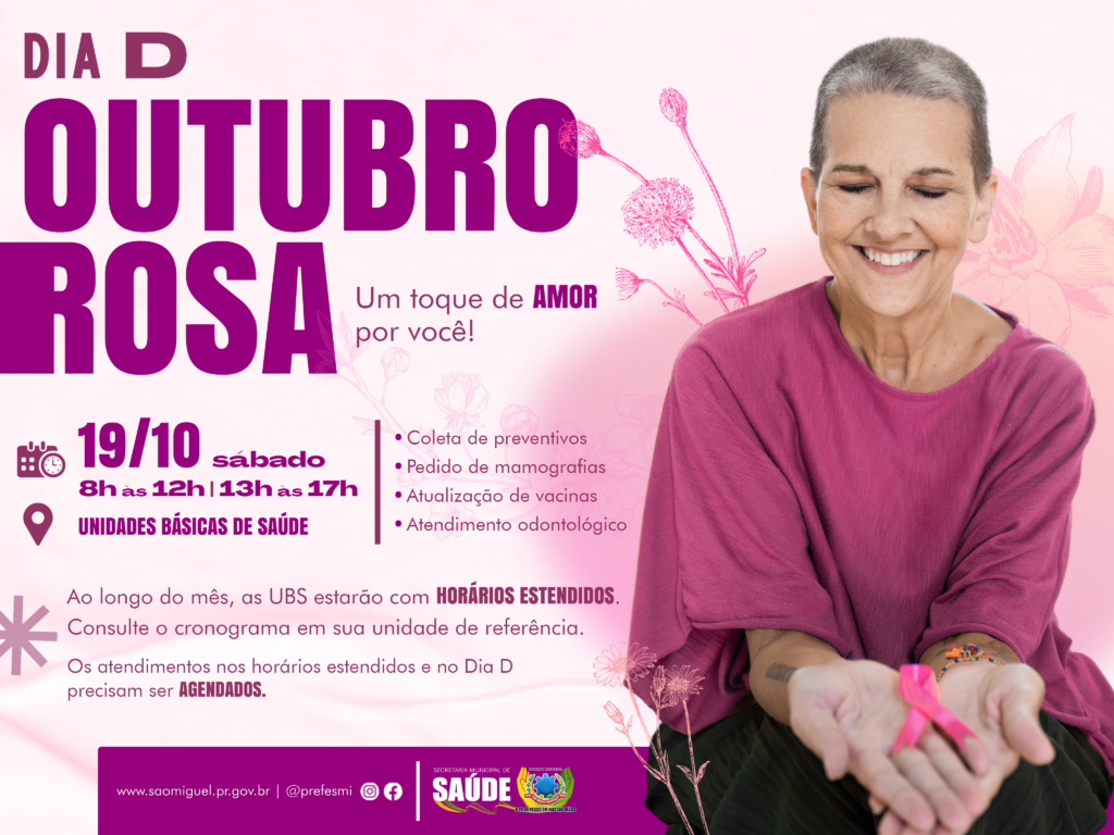 Dia D de prevenção à saúde da mulher: agende seu atendimento