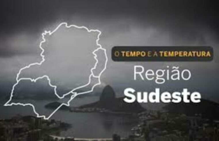 Alerta de chuvas intensas no Sudeste nesta segunda-feira