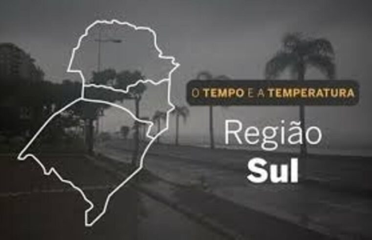 Alerta de tempestades para o Sul neste sábado: veja regiões afetadas