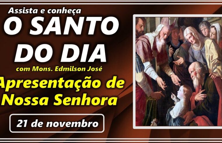 SANTO DO DIA – 21 DE NOVEMBRO: APRESENTAÇÃO DE NOSSA SENHORA