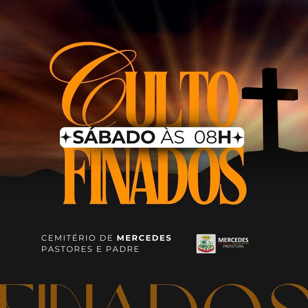 Culto Ecumênico - Dia de Finados

Neste sábado, dia 2, às 8h, o Conselho de Ministros de Mercedes convida toda a comunidade para um culto no Cemitério