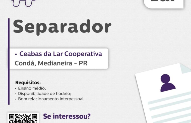 Vaga para Condá em Medianeira: Oportunidade Imperdível! 💼