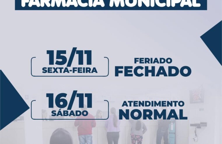 Farmácia Municipal de Santa Terezinha fechada nesta sexta