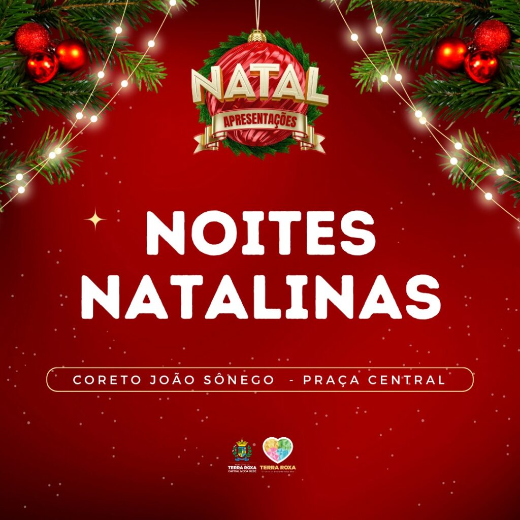Atenção para o Cronograma de Eventos Natalinos no mês de dezembro no Coreto João Sônego.

Prepare-se para um mês repleto de encanto e celebração! Em d