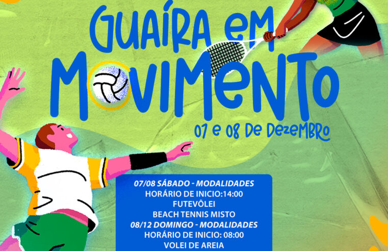 Guaira em Movimento: participe do evento esportivo dias 7 e 8!