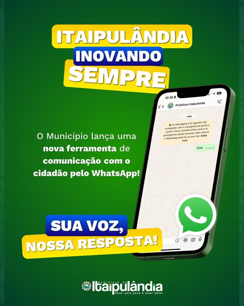 #INOVAÇÃOItaipulândia mais conectada com você!

Transparência e agilidade na palma da sua mão! O município de Itaipulândia inova e lança uma ferrament