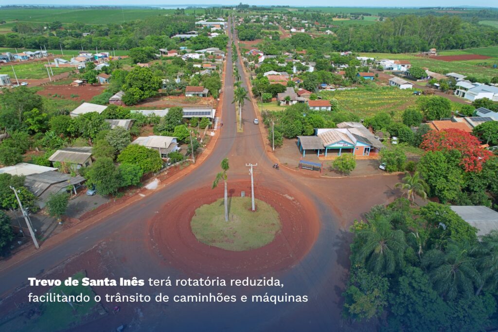 #OBRAS  Trevo de Santa Inês terá rotatória reduzida, facilitando o trânsito de caminhões e máquinas

Mais uma obra necessária e de suma importância es