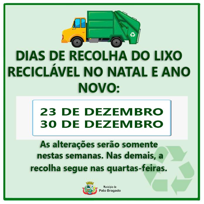 Coleta de Recicláveis Antecipada em Pato Bragado 📅