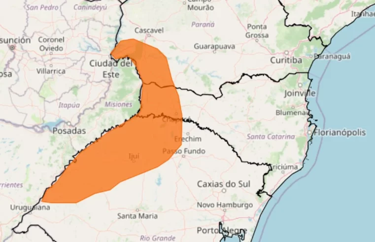 Alerta laranja para tempestade no Sul: veja os riscos agora