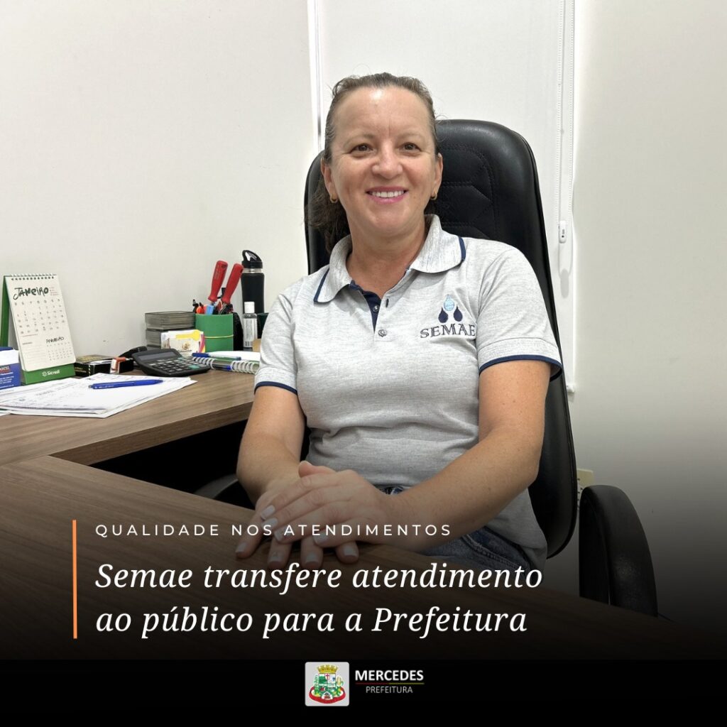 Desde segunda-feira (13), o Serviço Municipal de Água e Esgoto de Mercedes (Semae) mudou seu local de atendimento ao público, que agora ocorre na sede