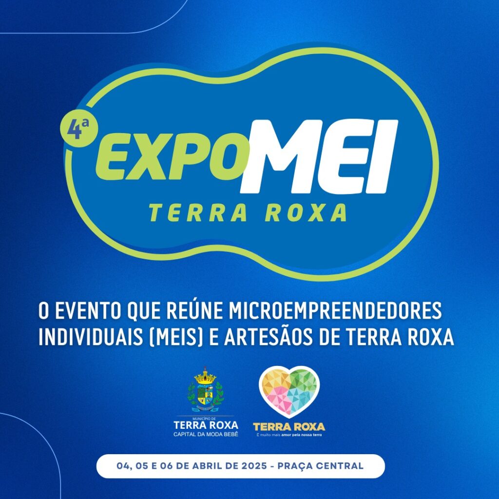Vem aí a ExpoMei 2025!

A ExpoMei 2025, o evento que reúne microempreendedores Individuais (MEIs) e Artesãos de Terra Roxa, chega à sua 4ª edição!

Da