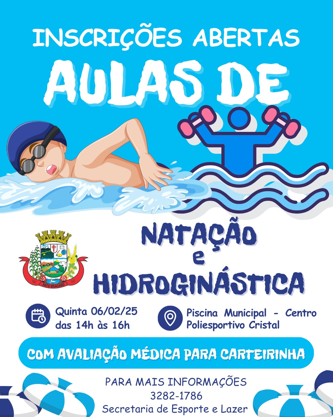 Aulas de hidroginástica e natação voltam em Pato Bragado! 🌊🏊