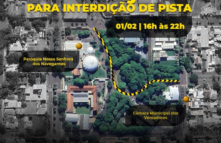 Trecho da Praça João XXIII será interditado neste sábado 🚧