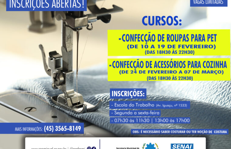 Cursos gratuitos em São Miguel do Iguaçu: inscreva-se já! 🎓