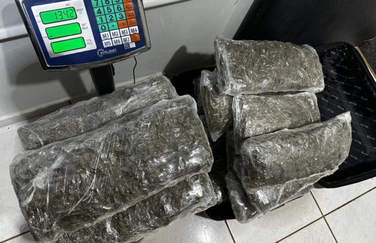 Receita Federal apreende mais de 45 kg de drogas em ônibus na região