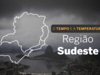 PREVISÃO DO TEMPO: chuvas atingem quase todo o Sudeste do país, nesta sexta-feira (17)