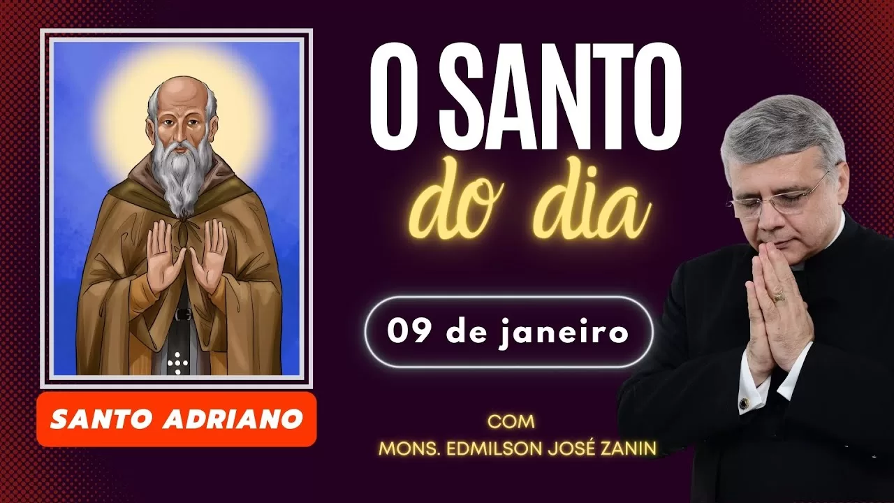 Santo do dia 09/01 🌟 Conheça a história de Santo Adriano